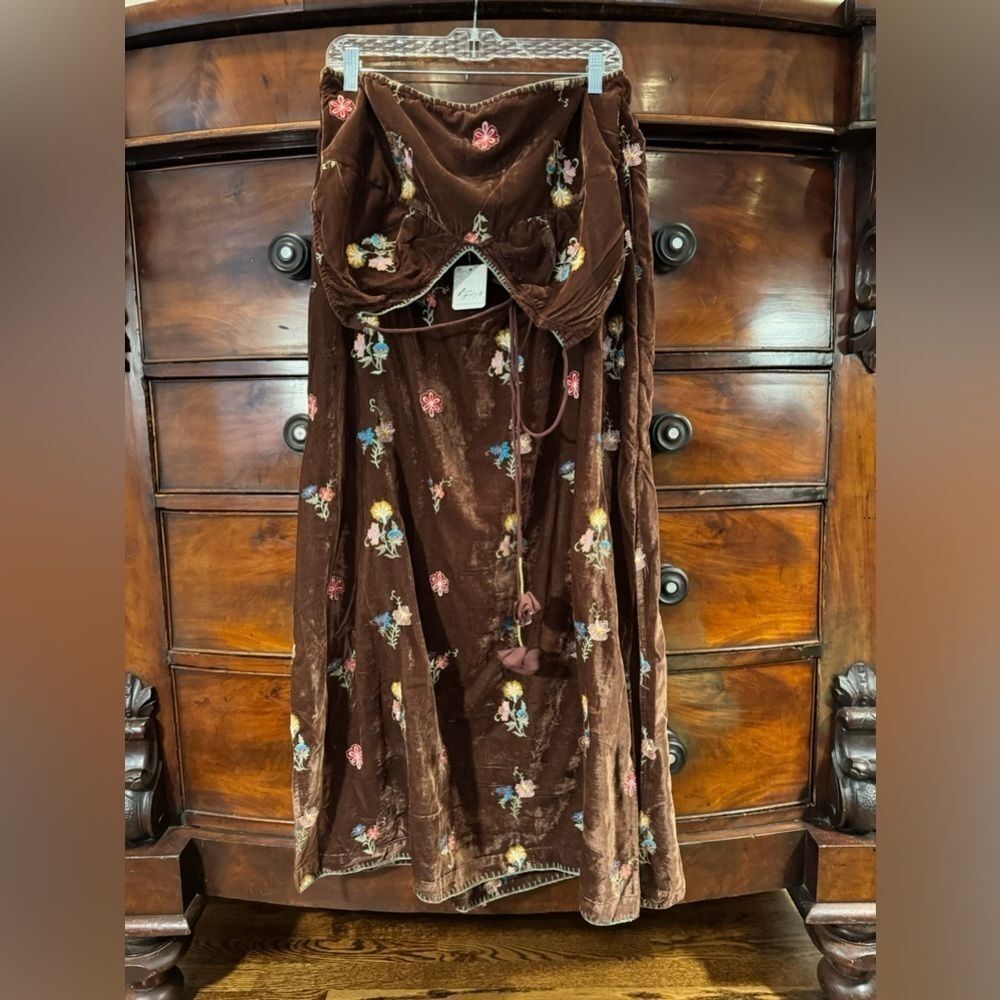 Free People Sonja Slip Set Skirt & Crop Top Size XL - Picture 6 of 9